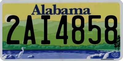 AL license plate 2AI4858