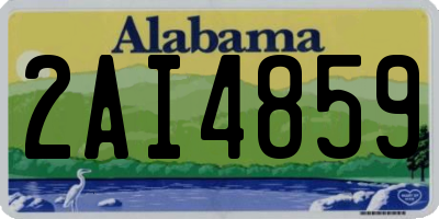 AL license plate 2AI4859