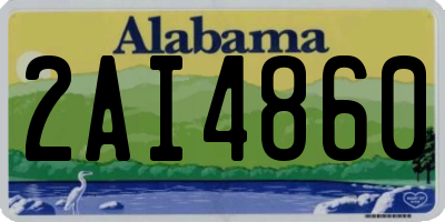 AL license plate 2AI4860