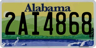 AL license plate 2AI4868