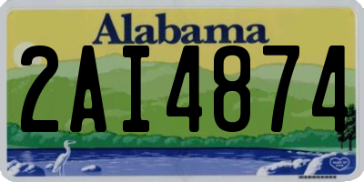 AL license plate 2AI4874