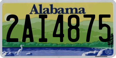 AL license plate 2AI4875