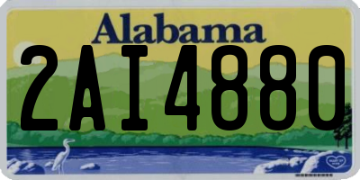 AL license plate 2AI4880