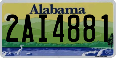AL license plate 2AI4881