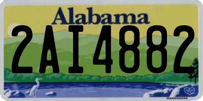 AL license plate 2AI4882
