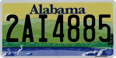 AL license plate 2AI4885