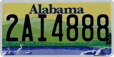 AL license plate 2AI4888