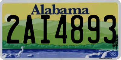 AL license plate 2AI4893