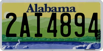 AL license plate 2AI4894
