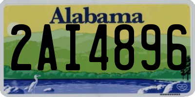 AL license plate 2AI4896