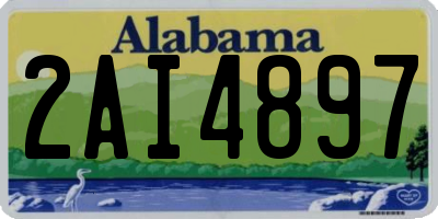 AL license plate 2AI4897