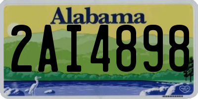 AL license plate 2AI4898