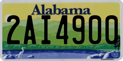 AL license plate 2AI4900