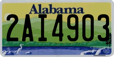 AL license plate 2AI4903