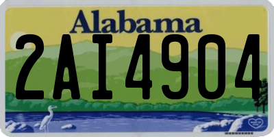 AL license plate 2AI4904