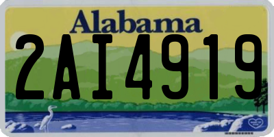 AL license plate 2AI4919