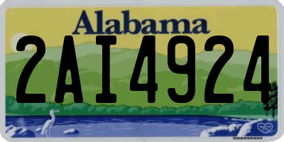 AL license plate 2AI4924