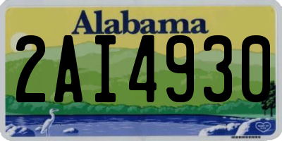 AL license plate 2AI4930
