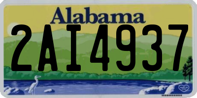 AL license plate 2AI4937