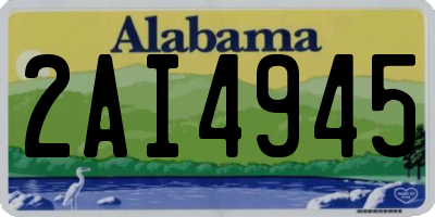 AL license plate 2AI4945