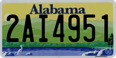 AL license plate 2AI4951