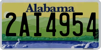 AL license plate 2AI4954