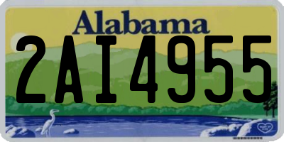 AL license plate 2AI4955