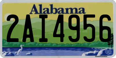 AL license plate 2AI4956