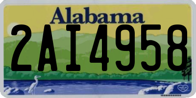 AL license plate 2AI4958