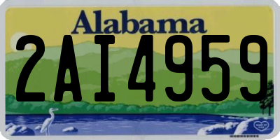 AL license plate 2AI4959