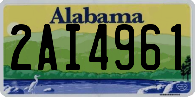 AL license plate 2AI4961