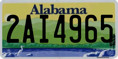 AL license plate 2AI4965