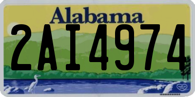 AL license plate 2AI4974