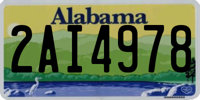 AL license plate 2AI4978