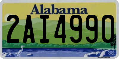 AL license plate 2AI4990