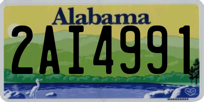 AL license plate 2AI4991
