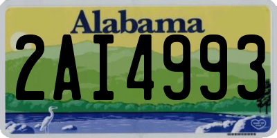 AL license plate 2AI4993