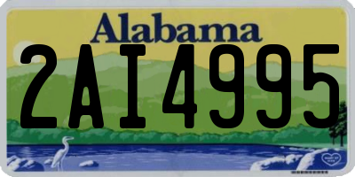 AL license plate 2AI4995
