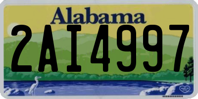 AL license plate 2AI4997