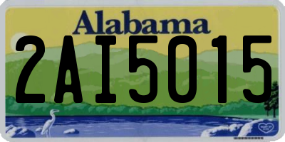 AL license plate 2AI5015