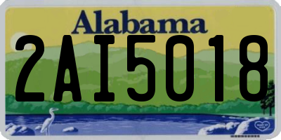 AL license plate 2AI5018