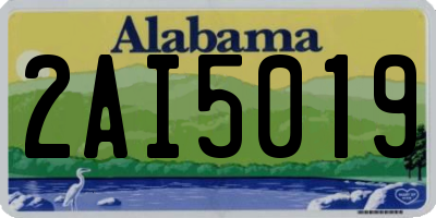AL license plate 2AI5019