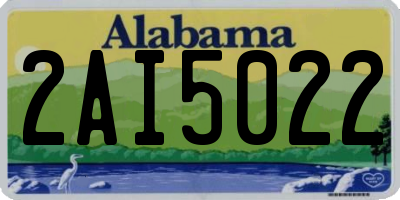 AL license plate 2AI5022