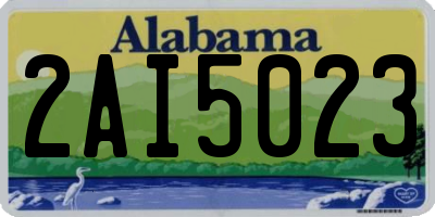 AL license plate 2AI5023