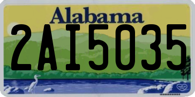 AL license plate 2AI5035