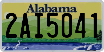 AL license plate 2AI5041