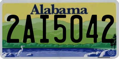 AL license plate 2AI5042