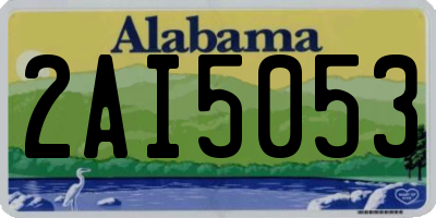 AL license plate 2AI5053