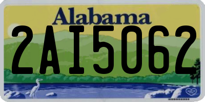 AL license plate 2AI5062