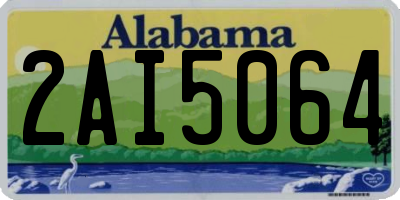 AL license plate 2AI5064